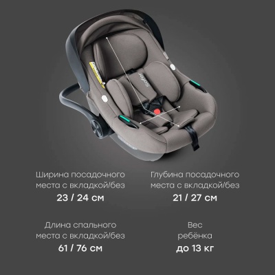 Автокресло 0-13 кг Happy Baby Safer dark grey 4