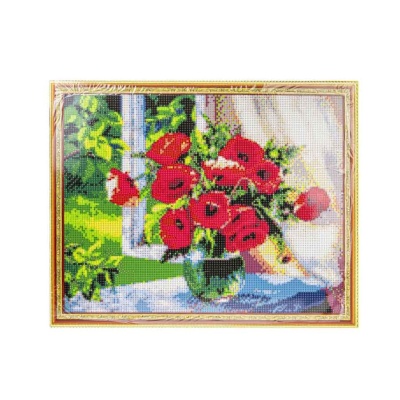 Алмазная мозаика Art 40х50см Маки 1toy Т21892