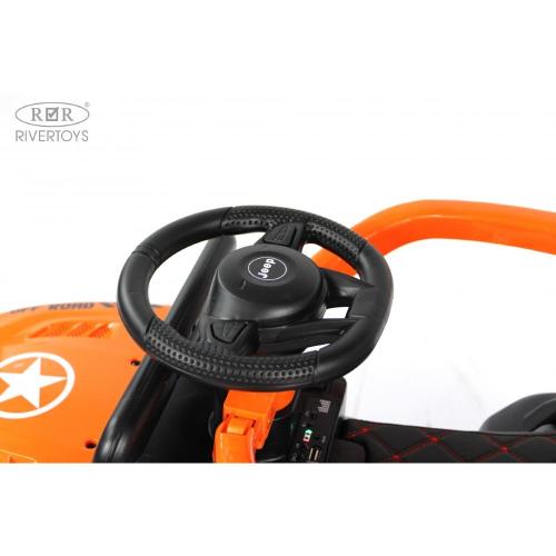 Детский электромобиль RiverToys G003GG оранжевый фото 13
