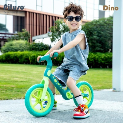 Детский беговел Dino Pituso QW-BB001-Green зелёный