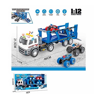 Автовоз с машинками инерционный свет звук Veld Co 131898