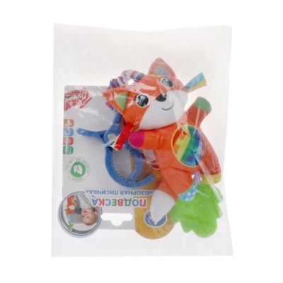 Текстильная игрушка погремушка лиса мама Умка RPTF-F