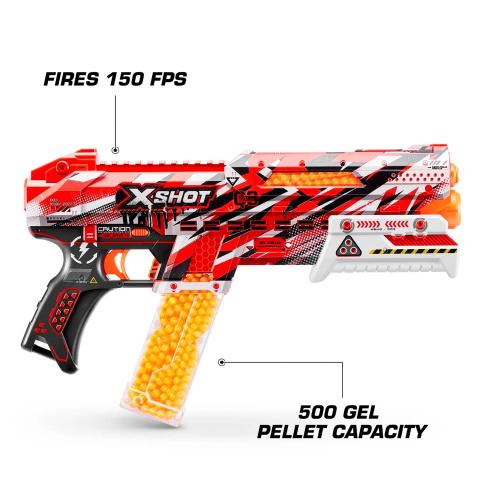 Бластер с гидрогелевыми гранулами  X-Shot Hypergel Клатч 5000 гранул защитные очки Zuru 36622 фото 2