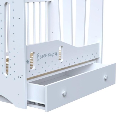 Кровать детская с дополнительным бортиком ВДК Bonne белый 04