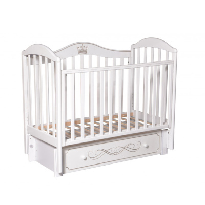 Кровать детская Анита 99 с универсальным маятником Антел белая