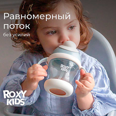 Поильник непроливайка 200 мл с трубочкой Roxy-Kids RFD-008-BI 5