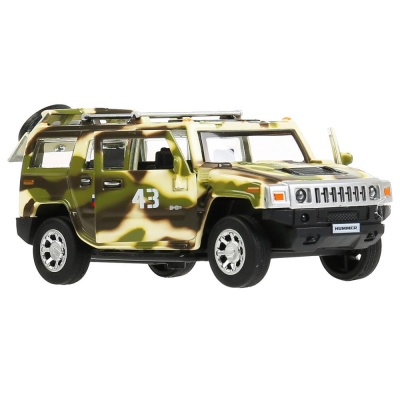 Металлическая машинка Hummer H2 Камуфляж Технопарк HUM2-12SLMIL-GN 02