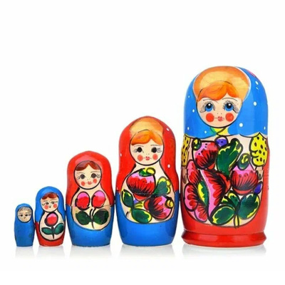 Матрёшка 5 в 1 расписная большая RNToys Д-012 2