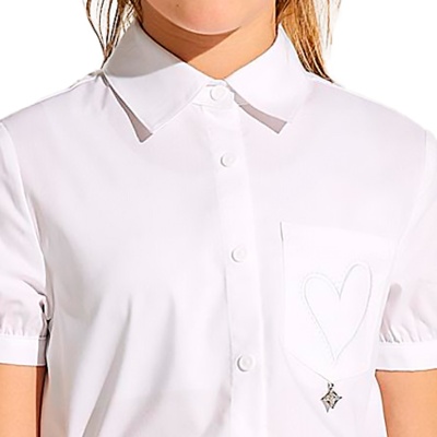 Блузка школьная для девочки Deloras C64144S белая 3