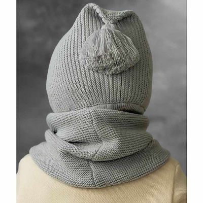 Комплект Шапка Гном утеплённая и снуд Наследникъ НВ-МТ-057-СС 4