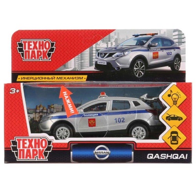Металлическая инерционная машинка Nissan Qashqai Технопарк QASHQAI-P-SL