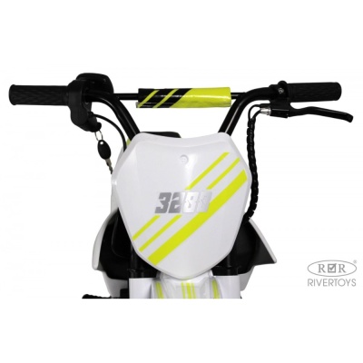 Детский электромотоцикл RiverToys E777KX белый 05
