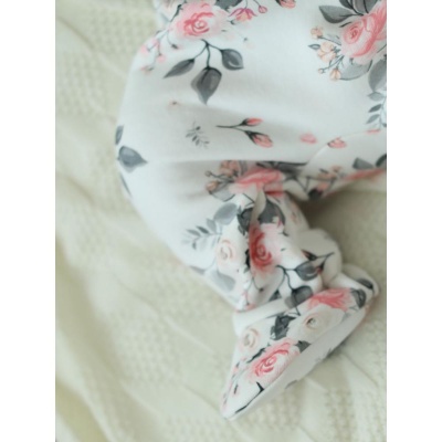 Комбинезон Цветы на креме Маленькая звезда 0214 (ЧЗ-мз) кремовый 04