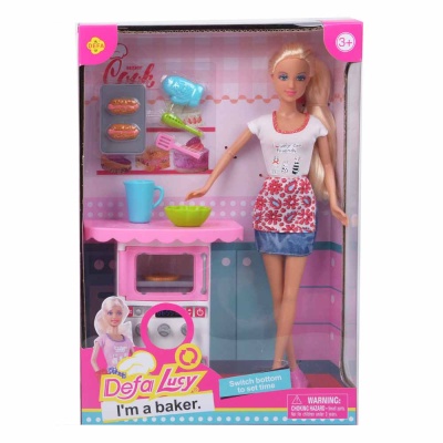 Набор с куклой Lucy Хозяюшка Defa 8421