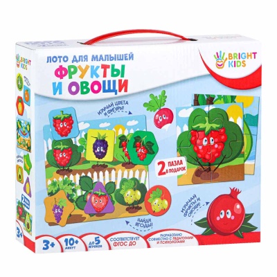 Лото для малышей Фрукты и овощи Bright Kids ИН-8028-1