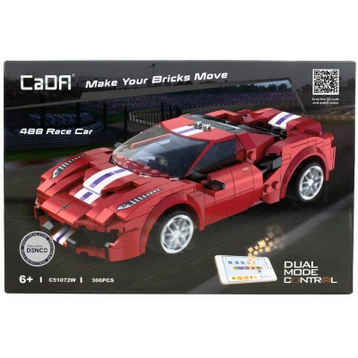 Конструктор CaDа радиоуправляемый автомобиль Ferrari 488 306 деталей Double Eagle C51072W 3