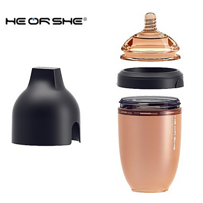 Антиколиковая бутылочка для кормления от 6 месяцев 240 мл Heorshe HOS20-02-00 черная 2