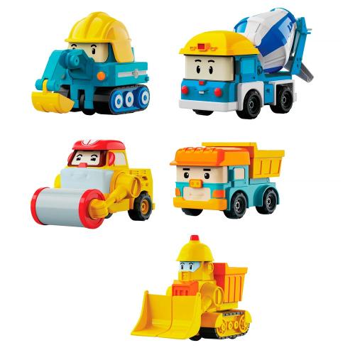 Игровой набор из 5 машинок Robocar Poli Silverlit MRT-761