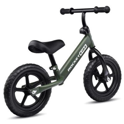 Беговел 12 Rocket R0044-DGN тёмно-зелёный 02