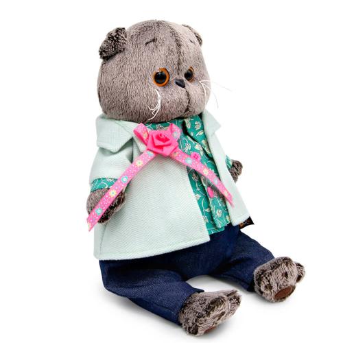 Мягкая игрушка Басик в твидовом пиджаке с розой 25 см Budi Basa Ks25-248 фото 2