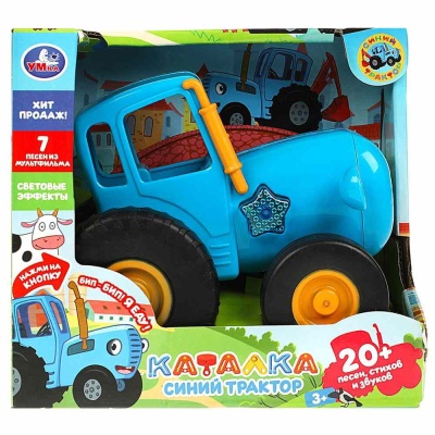 Музыкальная игрушка Каталка Синий трактор Умка HT1373-R