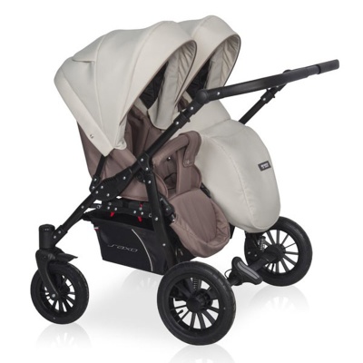 Коляска 2 в 1 для близнецов Riko Basic Saxo 2