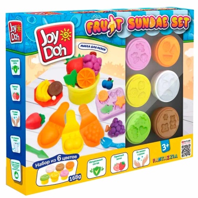 Набор для лепки Фруктовое разнообразие 6 цветов Joy-Doh FRUT-168 pot 1