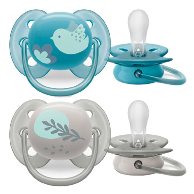 Пустышка Avent Ultra soft 6-18 месяцев 2 штуки Avent SCF091/09 1