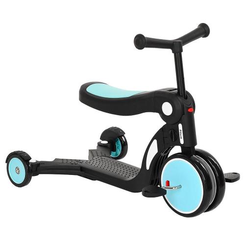 Трёхколёсный самокат Pituso HD-200B-Blue голубой фото 3