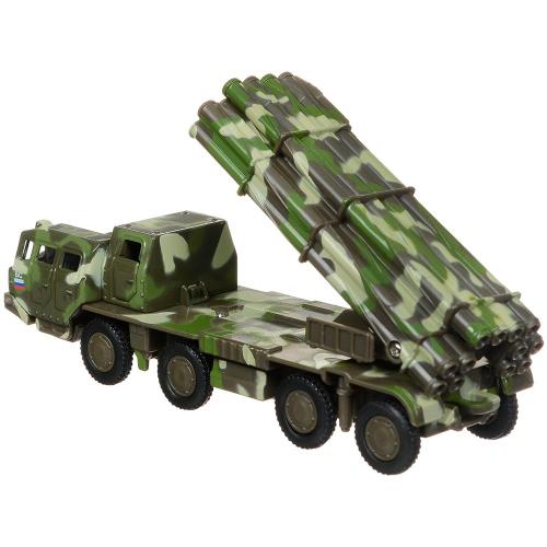 Металлическая инерционная модель РСЗО Смерч Технопарк SB-16-08-M фото 2