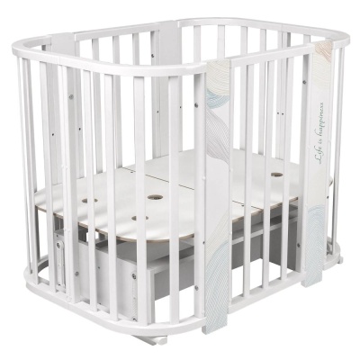 Кровать-трансформер с поперечным маятником Indigo Green Line 5 в 1 волна 05 Кровать-трансформер с поперечным маятником Indigo Green Line 5 в 1 волна 05