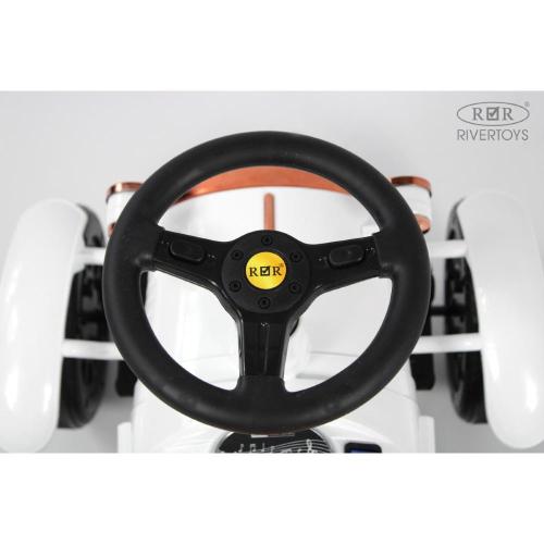 Детский электромобиль RiverToys K222PX белый фото 8