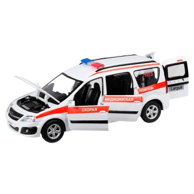 Коллекционная машинка Lada Largus Скорая помощь Автопанорама JB1251417 2
