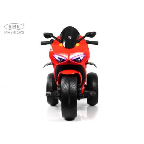 Детский электромотоцикл RiverToys М777БХ красный фото 14