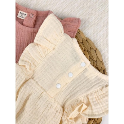 Песочник-боди из муслина Carrot 10002196 кремовый 02