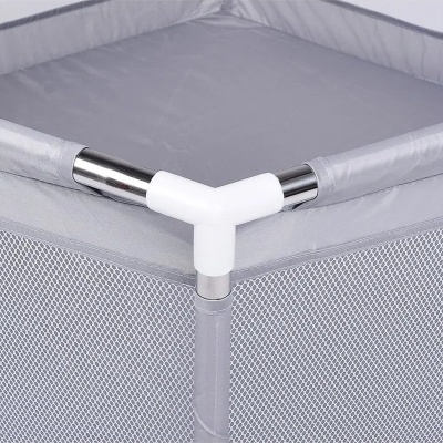 Манеж детский шестигранный с баскетбольным кольцом М9-4 серый 04