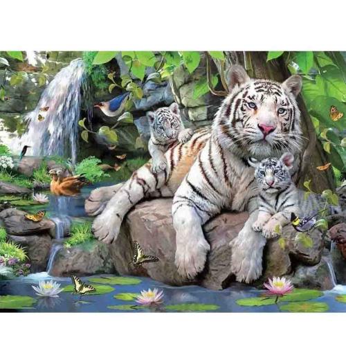 Пазл Super 3D Белые тигры Бенгали 100дет Prime 3D 13850 фото 2