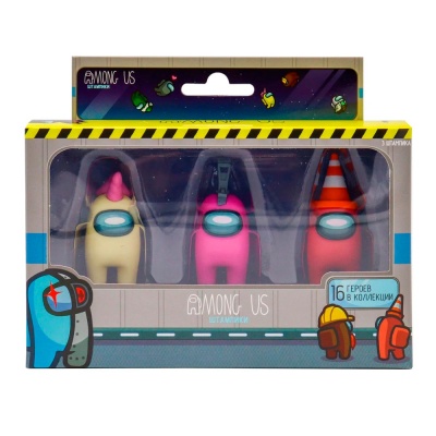 Набор фигурок штампиков Единорог герой 3 штуки 3 серия Among Us PMI AU5321A 2