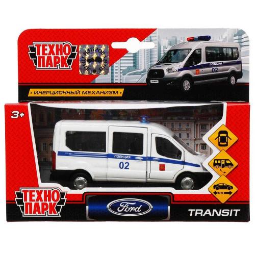 Коллекционная машинка Ford Transit Полиция Технопарк SB-18-18-P(W)-WB фото 7