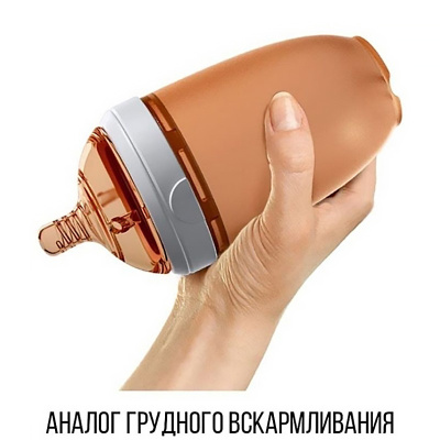 Антиколиковая бутылочка для кормления от 6 месяцев 240 мл Heorshe HOS20-02-001-LG серая 3