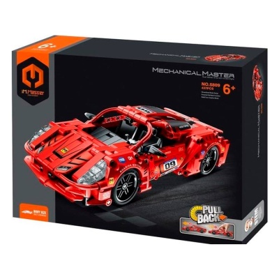 Конструктор Спортивный автомобиль инерционный 437 деталей Qman 5809IMM 4