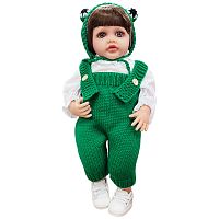 Интерактивная кукла Реборн Малышка в шапочке с ушками Yeez Wood JX-298-11