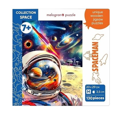 Деревянный пазл Collection Space Космонавт на луне 130 деталей Melograno MPZCSP4-M 03