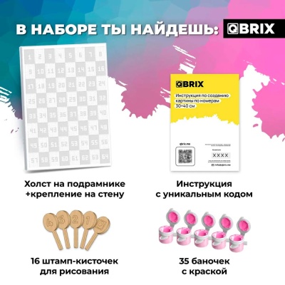 Картина по номерам из любой фотографии Pop-Art 30х40 см Qbrix 40032 3