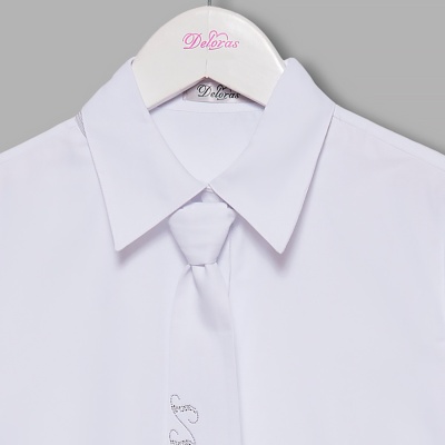 Блузка школьная для девочки Deloras C64211S белая 4