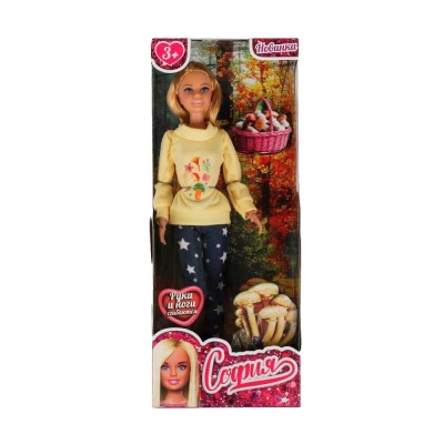 Кукла София в желтой толстовке Карапуз 6001-SET07-S-BB