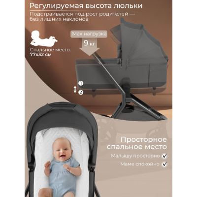 Коляска 2 в 1 Sweet Baby Orso SBL Dark Grey 05
