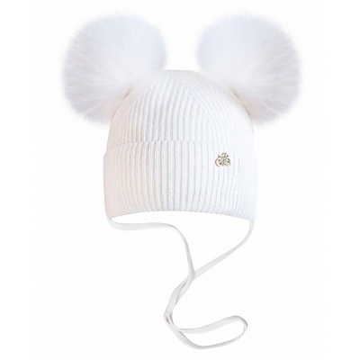 Шапка с 2 помпонами с отворотом Наследникъ НВ5019-ЭК 3