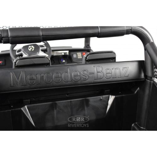 Детский электромобиль Mercedes-Benz Unimog Concept RiverToys P555BP серебристый глянец фото 8