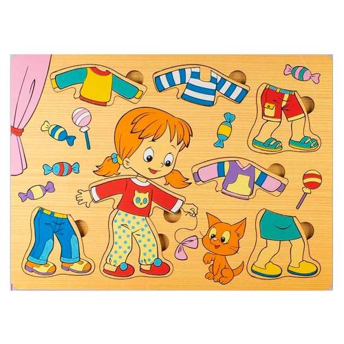 Игра из дерева Одень куклу Кукла Маша Step puzzle 89303